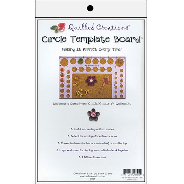 Shop Circle Template Board for Quilling with Seven Different Hole Sizes