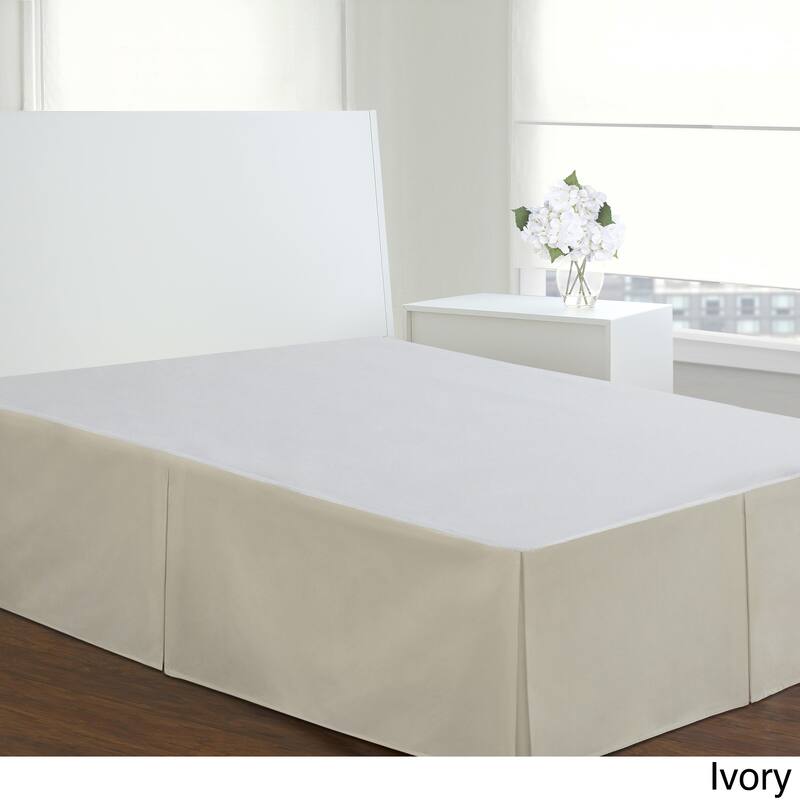 Fresh Ideas Poplin 14-inch Drop Bedskirt - Full - Ivory