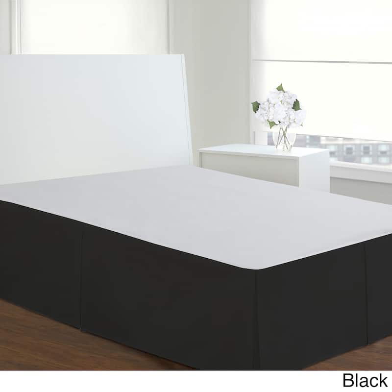 Fresh Ideas Poplin 14-inch Drop Bedskirt - Full - Black