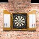 All American Solid Pine Dart Board and Cabinet - Thumbnail 1
