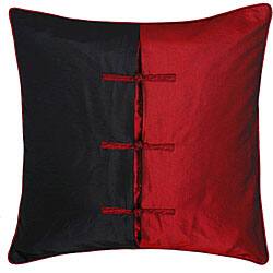 Shop Chinese Ties Black Red Throw Pillow Cover Free Shipping On