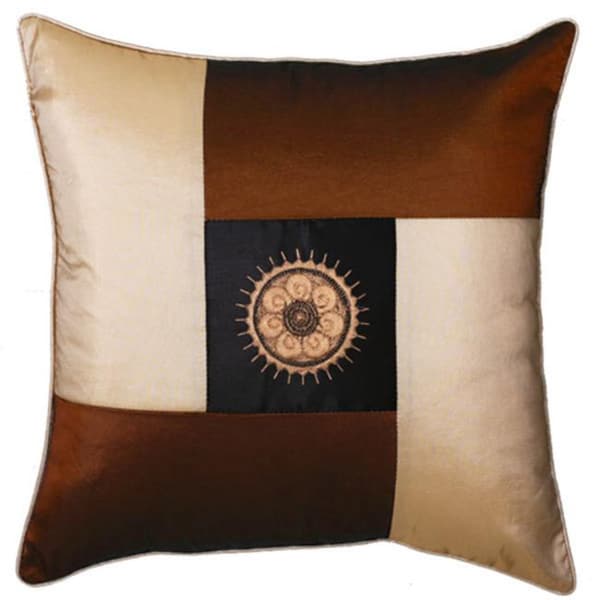 Decorative Brown and Beige Sunflower Cushion Cover   11509060