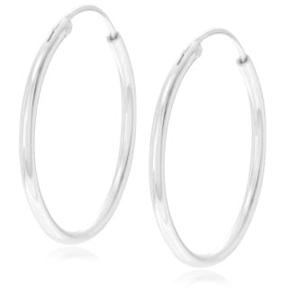 Shop Journee Collection Sterling Silver Hoop Earrings (20 MM) - Free