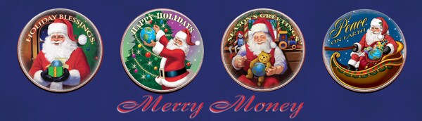 American Coin Treasures Santa Claus Merry Money Coin Collection
