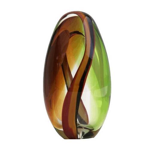 'Jade and Amber Power' Hand-blown Sculpture (Brazil)