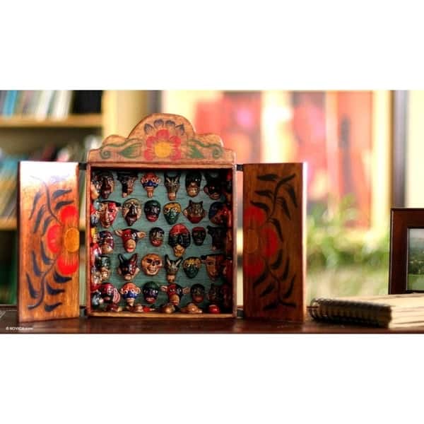 Wood Mask Collection Retablo Brown Overstock 3432757
