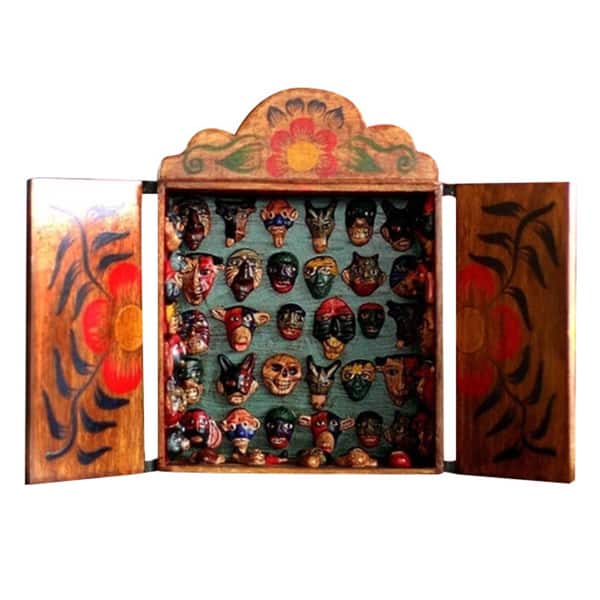 Wood Mask Collection Retablo Brown Overstock 3432757