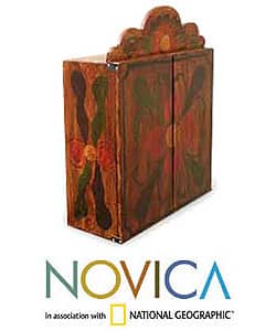 Wood 'Mask Collection' Retablo - Brown