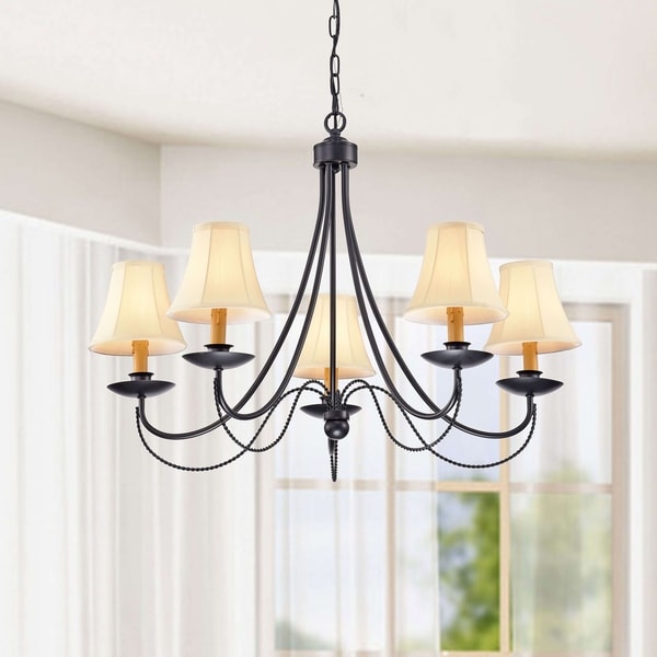 Black Iron 5-light Chandelier