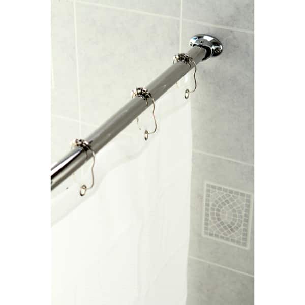 Edenscape 47-Inch to 60-Inch Adjustable Curved Shower Curtain Rod - Polished Chrome