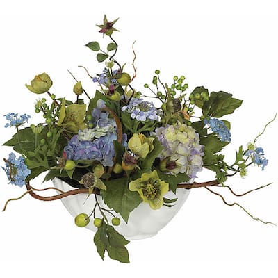Hydrangea Silk Flower Centerpiece Arrangement
