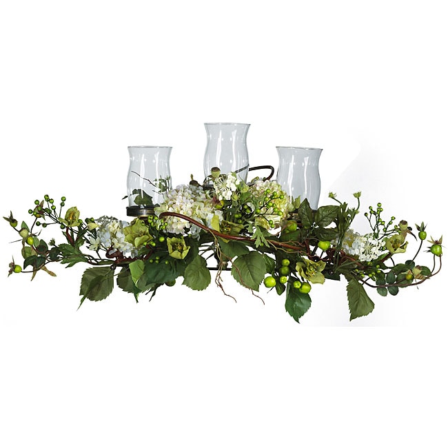 Hydrangea Triple Candleabrum Centerpiece