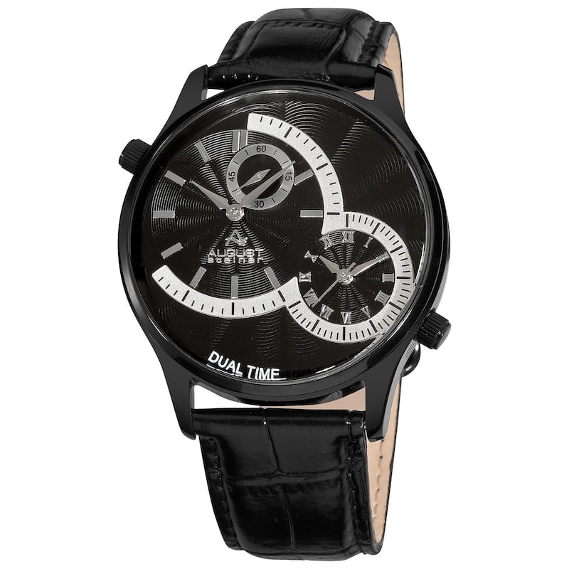 August Steiner Dual Time Men's Black Watch