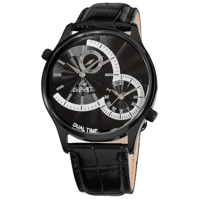 August Steiner Dual Time Men's Black Watch