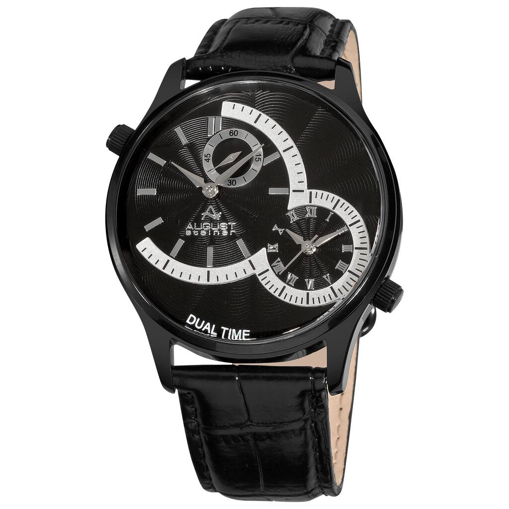 August Steiner Dual Time Men's Black Watch