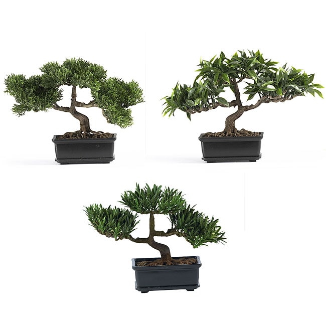 Decorative Bonsai Silk Plant Collection (set Of 3)