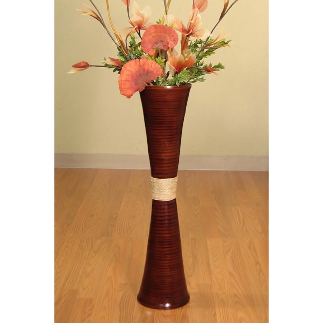 Plantation Floor Vase, Lilies And Curly Willow