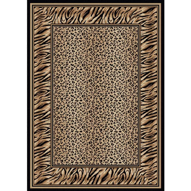 Virginia Leopard Area Rug (33 X 411) (BlackPattern animalMeasures 0.35 inch thickTip We recommend the use of a non skid pad to keep the rug in place on smooth surfaces.All rug sizes are approximate. Due to the difference of monitor colors, some rug colo