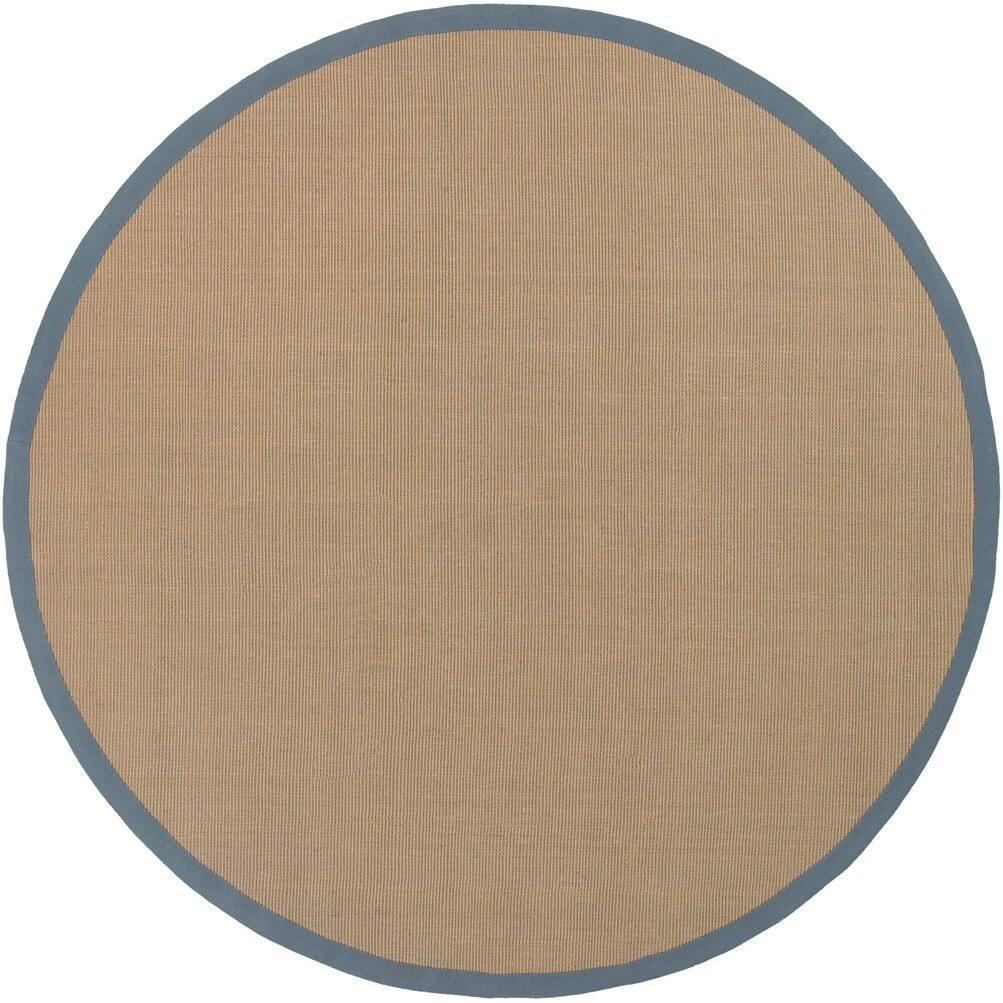 Artist's Loom Hand-woven Contemporary Border Natural Eco-friendly Sisal Rug (7'9 Round)