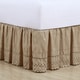 preview thumbnail 5 of 3, Fresh Ideas Lauren Heirloom Ruffled Eyelet 14-inch Drop Bedskirt Mocha - California King