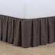 preview thumbnail 4 of 3, Fresh Ideas Lauren Heirloom Ruffled Eyelet 14-inch Drop Bedskirt Grey - Queen