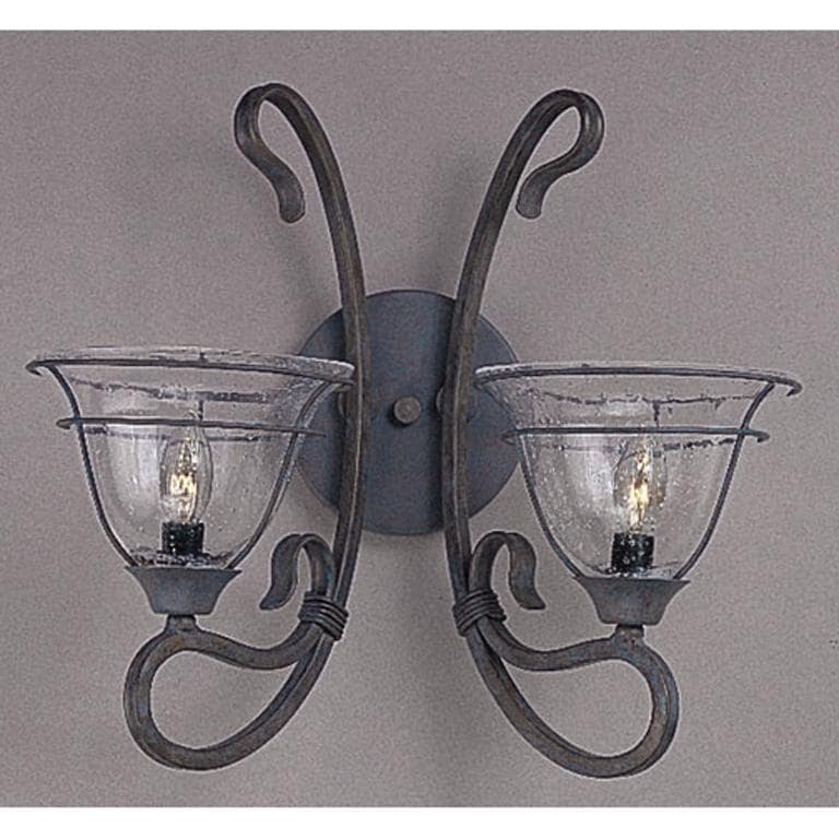 Copper Patina 2 light Wall Sconce (Clear Gla)