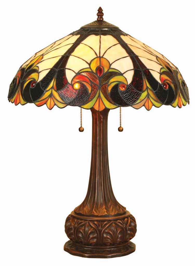 Tiffany-style Victorian Bronze Base Table Lamp - Free Shipping Today ...