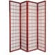 preview thumbnail 13 of 22, Wood and Rice Paper Windowpane Shoji Screen (China) Rosewood-4 Panel