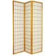 preview thumbnail 5 of 22, Wood and Rice Paper Windowpane Shoji Screen (China) Honey-3 Panel