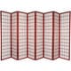 preview thumbnail 15 of 22, Wood and Rice Paper Windowpane Shoji Screen (China) Rosewood-8 Panel