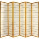 preview thumbnail 7 of 22, Wood and Rice Paper Windowpane Shoji Screen (China) Honey-6 Panel