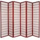 preview thumbnail 14 of 22, Wood and Rice Paper Windowpane Shoji Screen (China) Rosewood-6 Panel