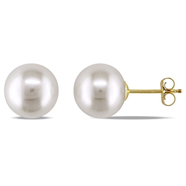 8.5 mm pearl stud earrings