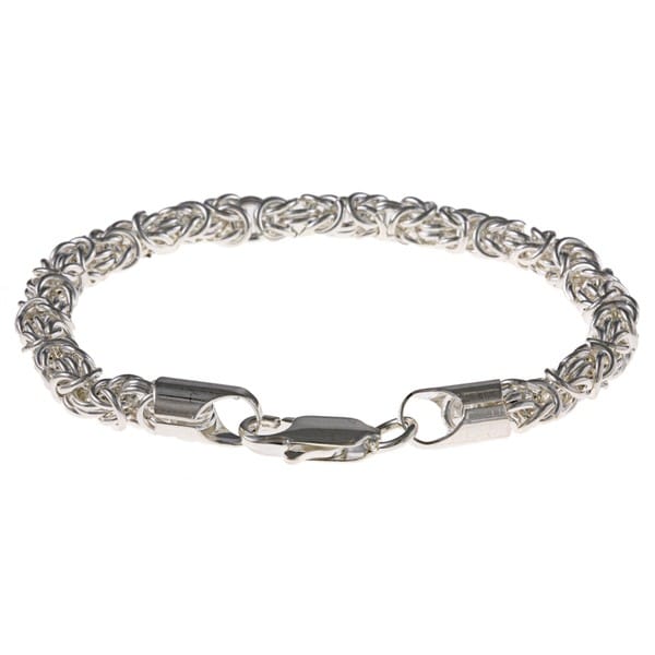 Simon Frank 14k Silver Plate Overlay 7.5 inch Byzantine Bracelet