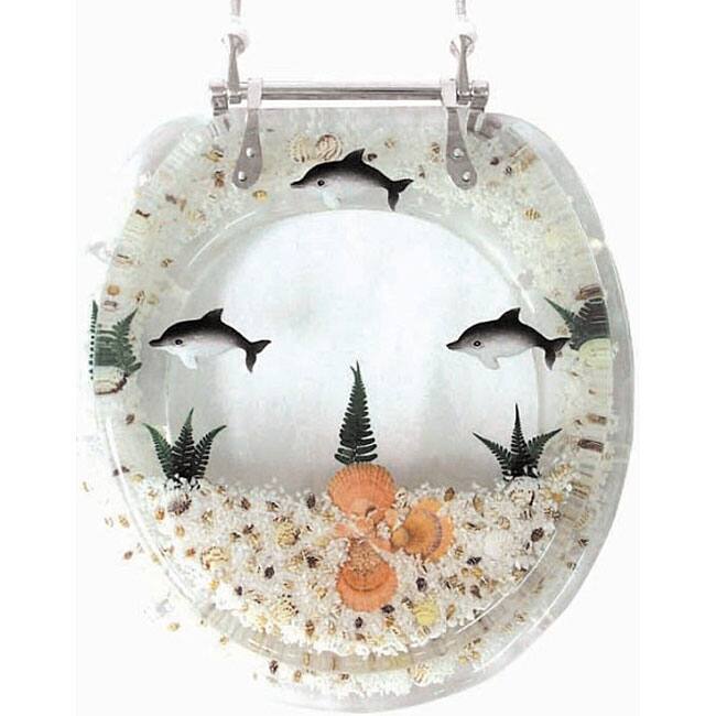 Decorative Polyresin Dolphin Toilet Seat