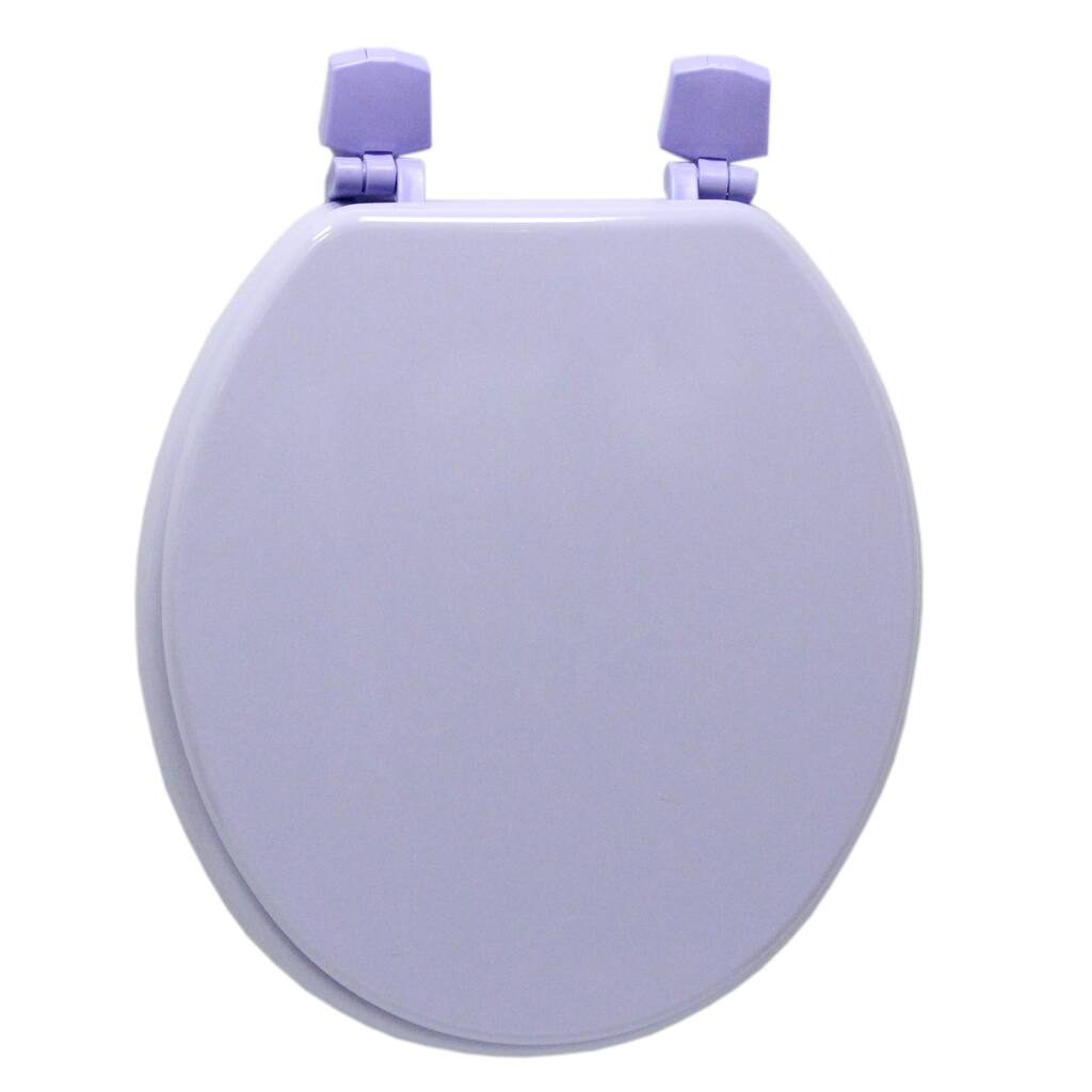 Corn Flower Purple Molded Wood Solid Toilet Seat