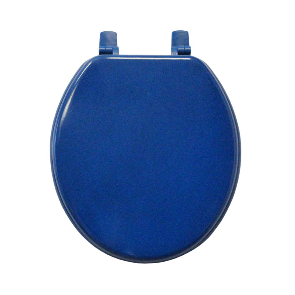 Cobalt Blue Molded Wood Solid Toilet Seat