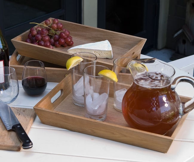 Teak Serving Tray (set Of 3)