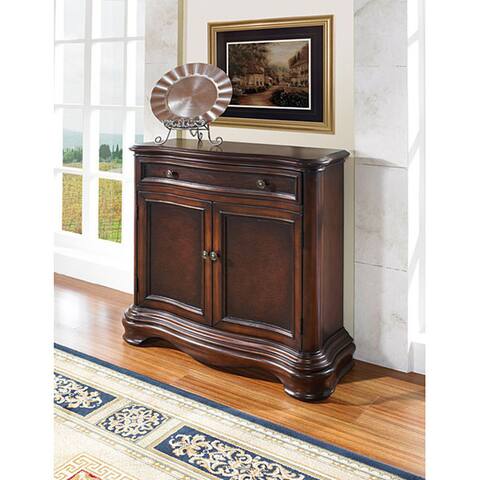 Hand Painted Two Tone Pecan And Brown Finish Accent Chest By New