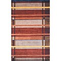 Safavieh Hand-knotted Plaid Contemporary Wool Rug (5' x 8') - 5' x 8'