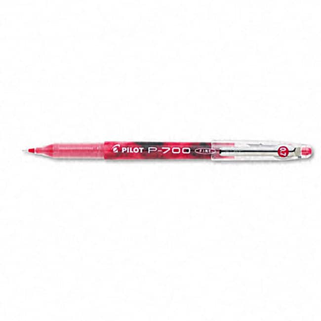 Pilot P 700 Red Gel Ink Roller Ball Pens (pack Of 12)