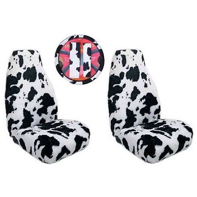 Cow Print 5-piece Car Accessories Set - Free Shipping Today - Overstock