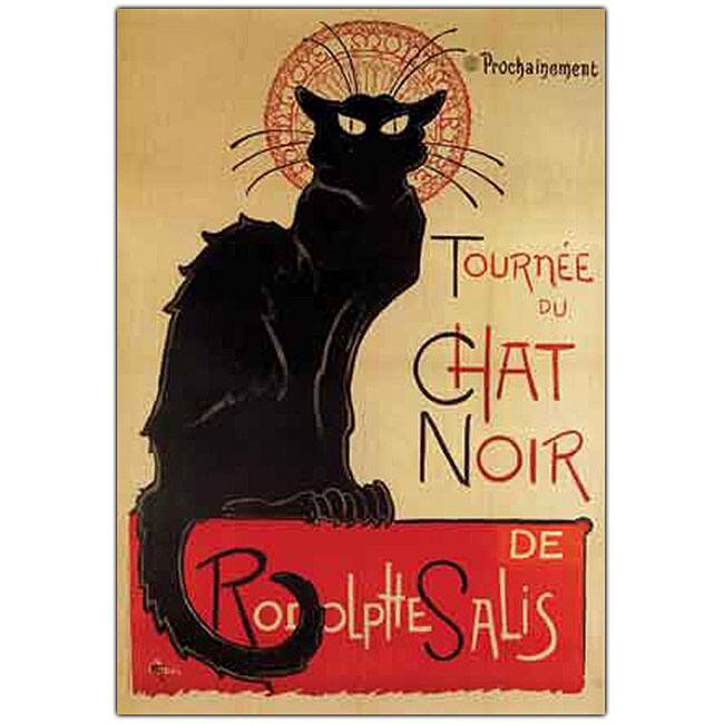 Theophile Steinlen 'Chat Noir' Framed Canvas Art