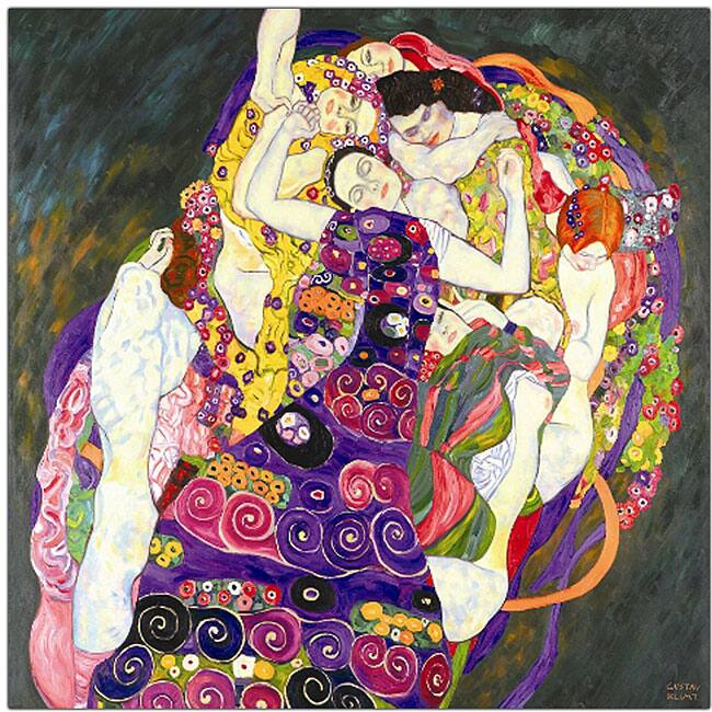 Gustav Klimt 'Virgins' Framed Canvas Art