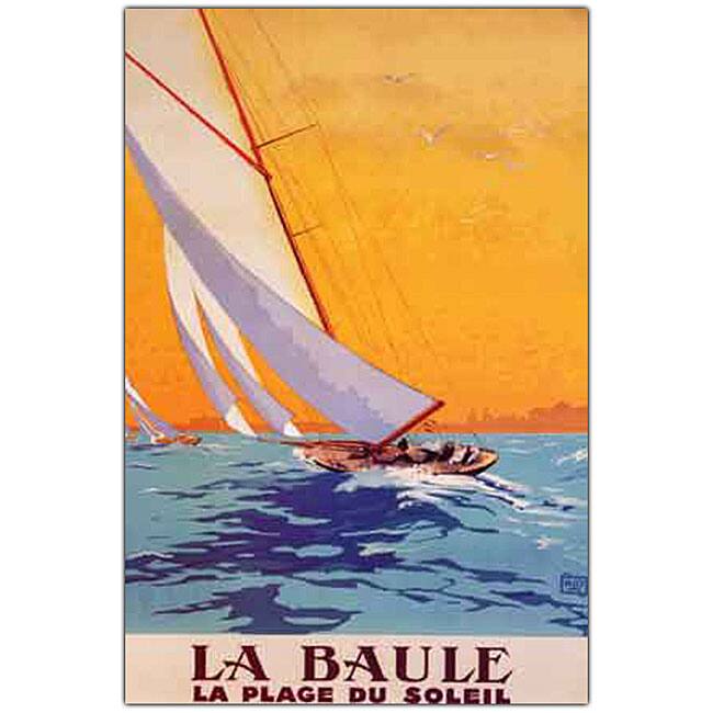 Charles Allo 'La Baule' Framed Canvas Art