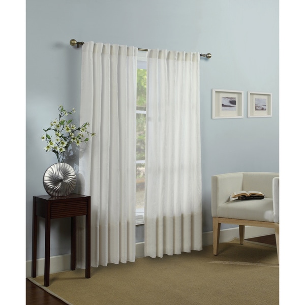 Luxury Linen White Lined Curtain Panel