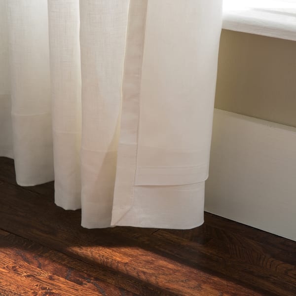 Shop Hampshire Station 100 Percent Belgian Flax Linen Drape Free
