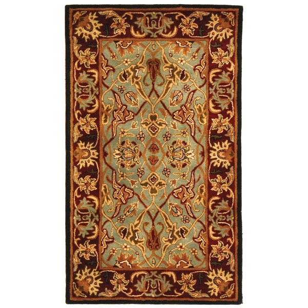 Safavieh Handmade Heritage Timeless Traditional Blue/ Red Wool Rug - 3' x 5'