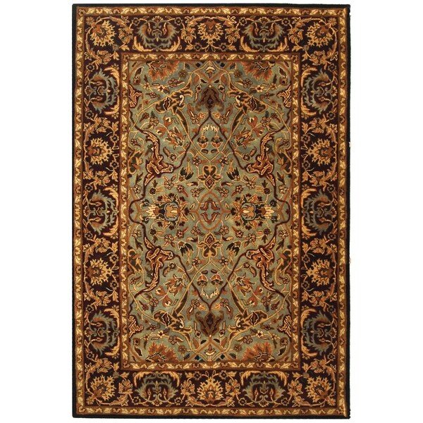 Safavieh Handmade Heritage Timeless Traditional Blue/ Red Wool Rug - 7'6 x 9'6