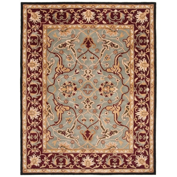 Safavieh Handmade Heritage Timeless Traditional Blue/ Red Wool Rug - 7'6" x 9'6"